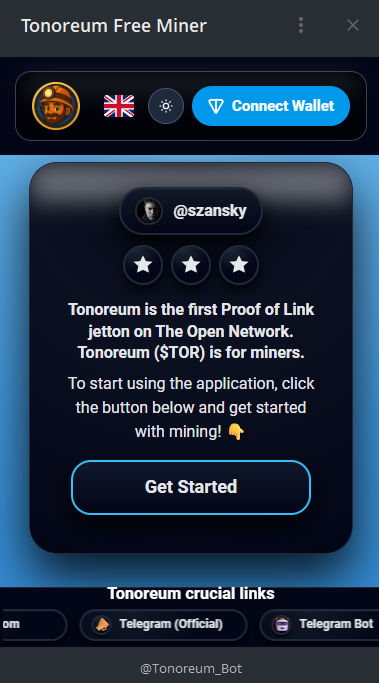 Tonoreum App Main Screen